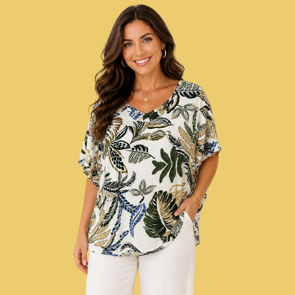 Leaf Pattern Blouse