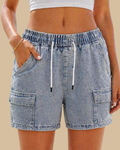 Sky Blue Denim Shorts