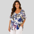 Leaf Pattern Blouse