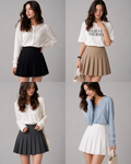 Pleated Mini Skirt