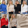 Mock Neck Basic Knit Sweater