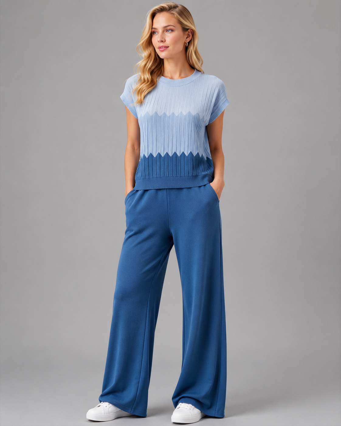 Elegant Pleated Matching Set