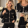 Luxury chain Button Knit Jacket
