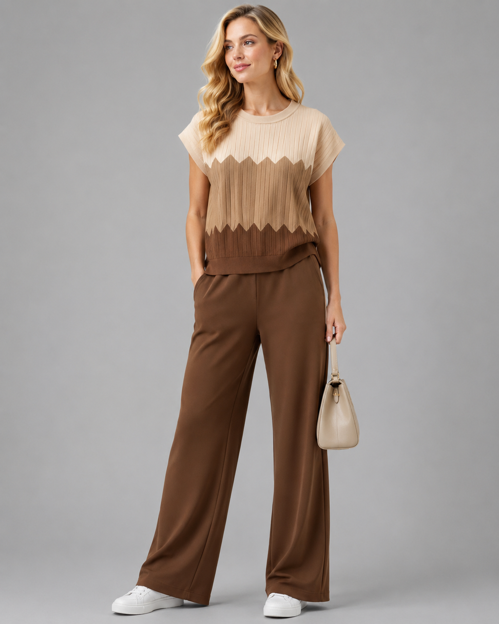 Elegant Pleated Matching Set
