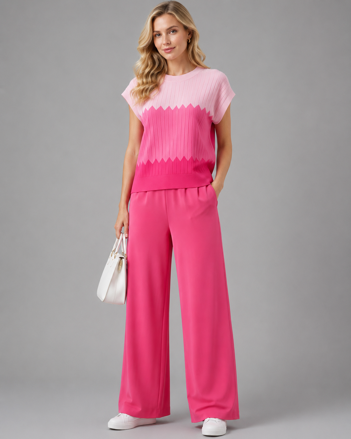 Elegant Pleated Matching Set