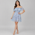Col bateau chiffon dress
