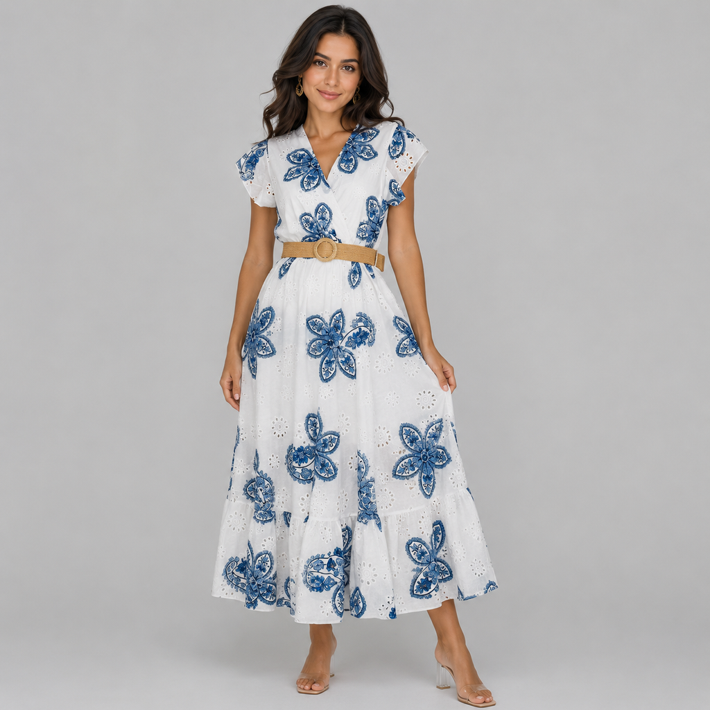 Broderie flory dress