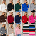 High Neck Basic Knit Top