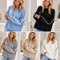 Contrast Stitch Knit Sweater