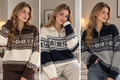 Nordic Half Zip Knit Sweater