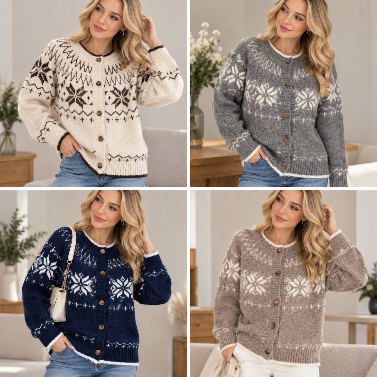 Snowflake Knit Cardigan