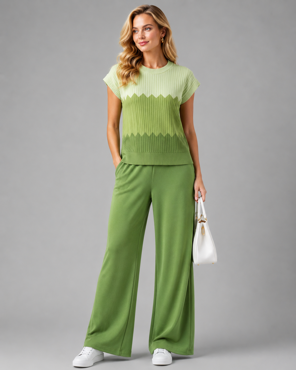 Elegant Pleated Matching Set