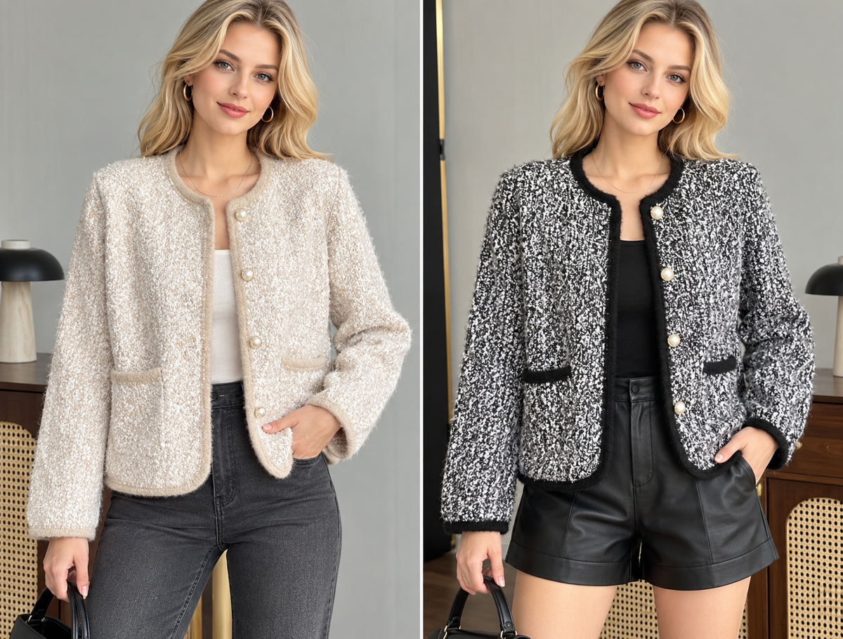 Premium Bouclé Knit Jacket