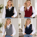 2 Piece Cable alo Knit Vest & Shirt Set
